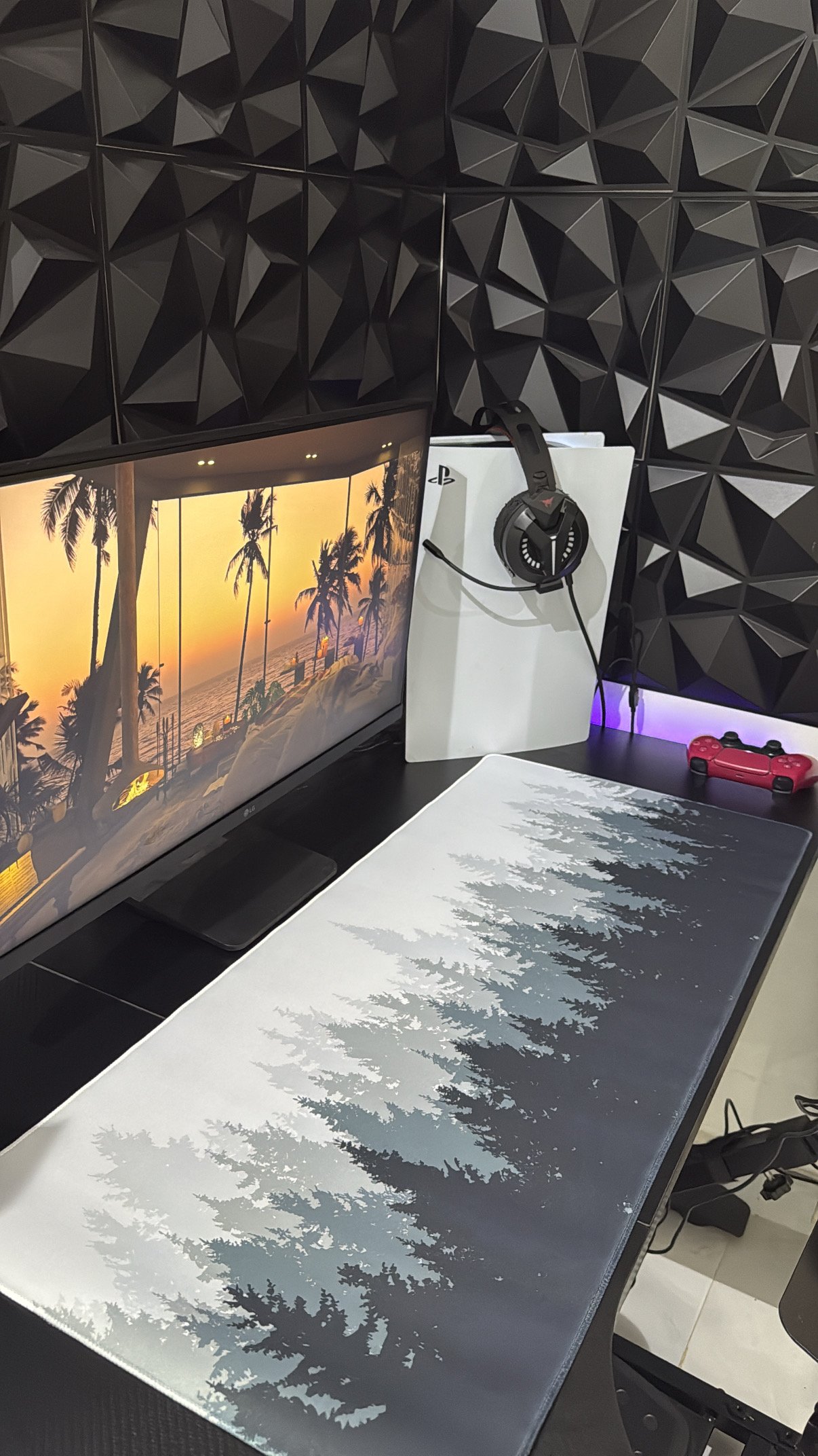 ماوس باد جيمنج كبير بتصميم الغابة