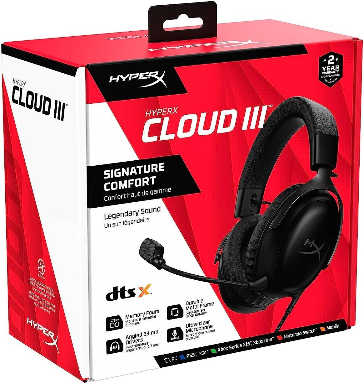 سماعة الألعاب السلكية HyperX Cloud III  – أسود — 2
