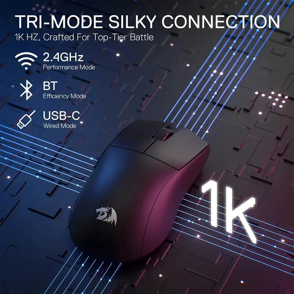 ماوس الألعاب اللاسلكي Redragon M916 KING PRO – فائق الخفة، بدقة تصل إلى 26,000 DPI. — 3