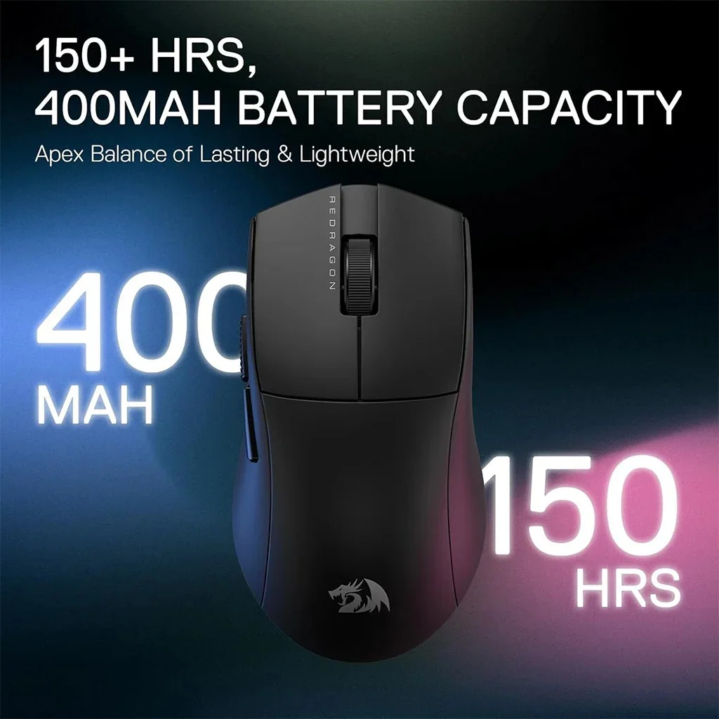 ماوس الألعاب اللاسلكي Redragon M916 KING PRO – فائق الخفة، بدقة تصل إلى 26,000 DPI. — 4